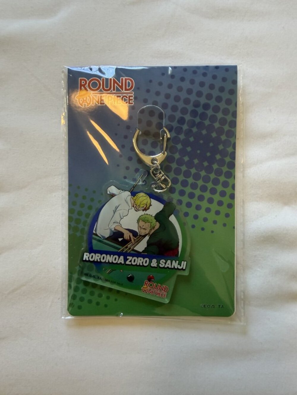 One Piece Round1 Exclusive Roronoa Zoro & Sanji Acrylic Keychain New Sealed